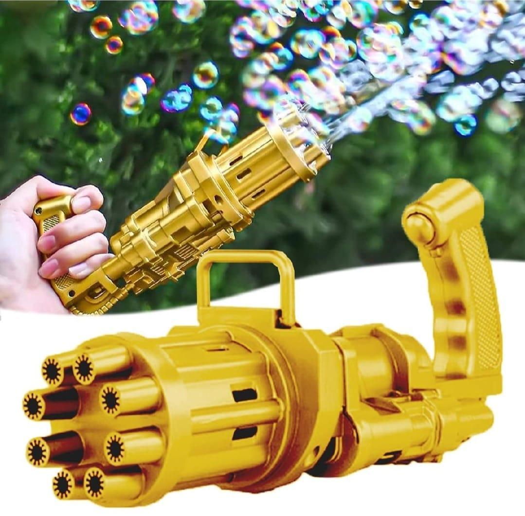 Electric Gatling Bubble Gun – 8-Hole Automatic Bubble Blaster
