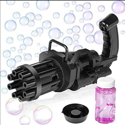 Electric Gatling Bubble Gun – 8-Hole Automatic Bubble Blaster
