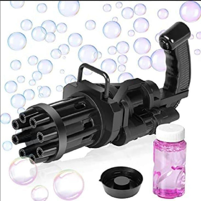 Electric Gatling Bubble Gun – 8-Hole Automatic Bubble Blaster